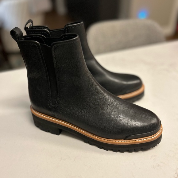 Marc Fisher Ilora Black Leather Ankle Chelsea Boots - Picture 5 of 5